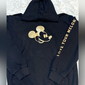 Disney Mickey Black Hoodie Love Your Melon Collaboration sweatshirt